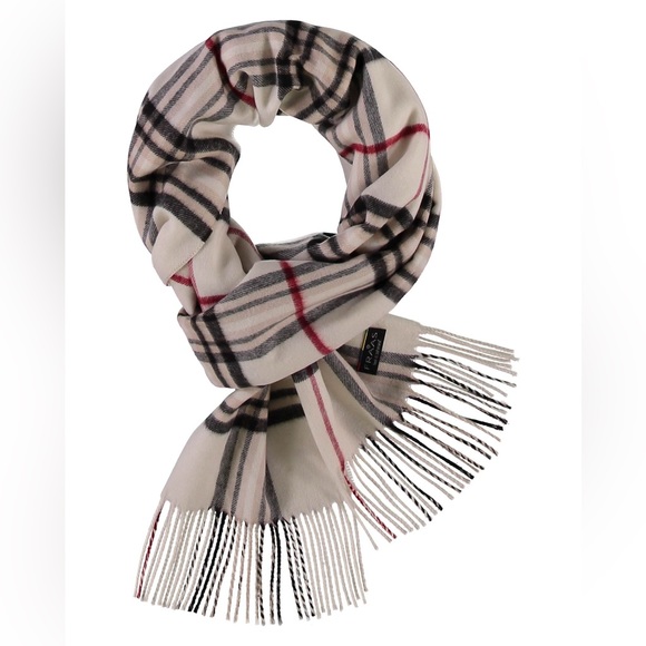 V. FRAAS cashmink plaid scarf (NWOT) - Picture 4 of 9